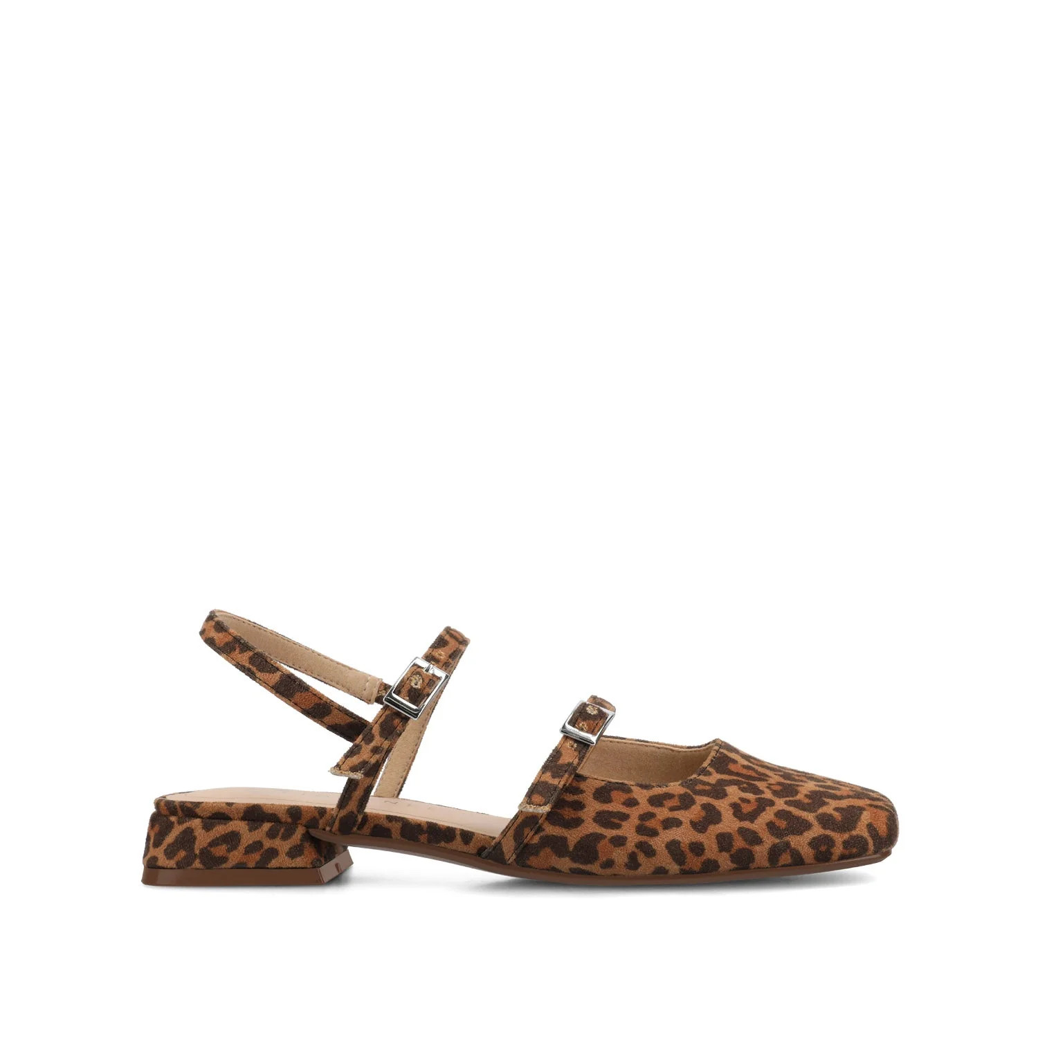 GRETCHENN HEELED FLATS IN VEGAN LEATHER - Leopard | Journee Collection