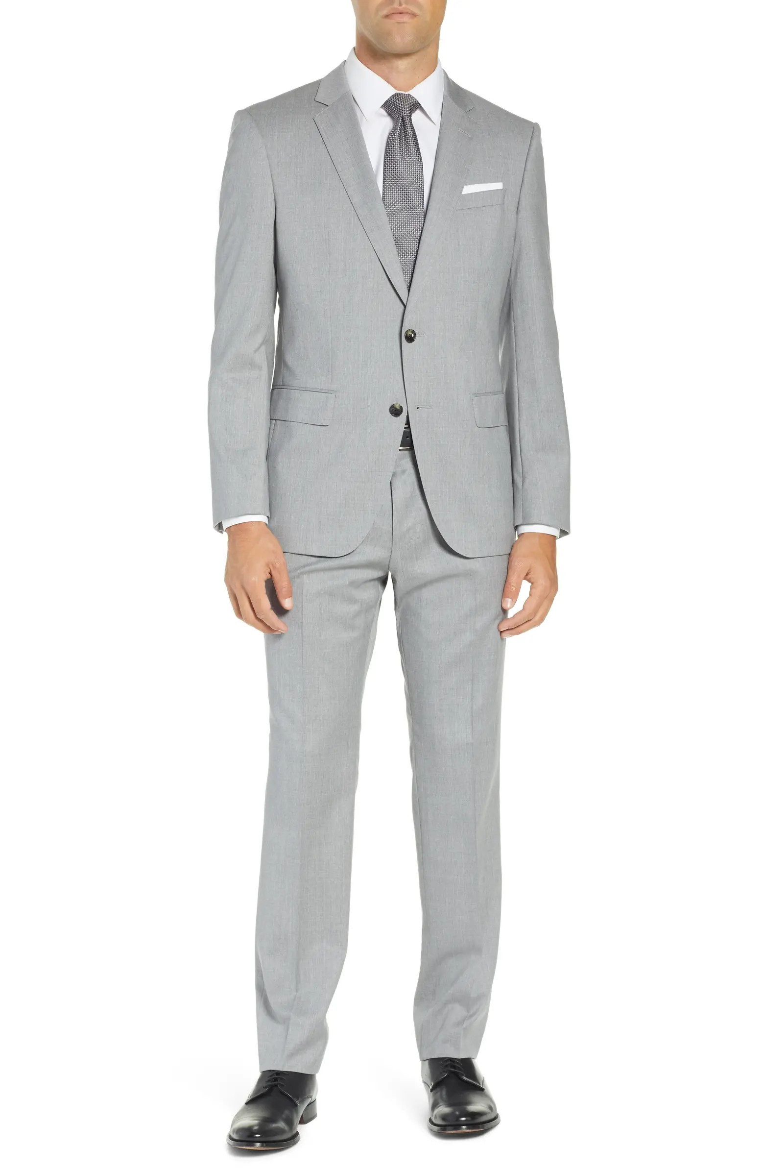 Huge/Genius Trim Fit Solid Wool Suit | Nordstrom