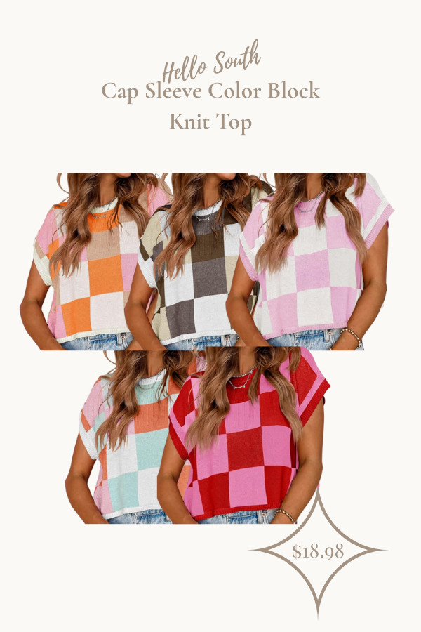 Amazon fashion finds under $20! This women's cap sleeve color block knit top comes in multiple fun color options, perfect for casual everyday wear, layering in the fall, or pairing with jeans and shorts in warmer months. The oversized relaxed fit and bold color block design make it a trendy yet comfortable choice for women over 40 & 50 who love casual chic style. Affordable and versatile, this $18.98 knit top is a must-have Amazon closet staple!  

 #LTKOver40 #LTKFindsUnder50 #LTKStyleTip