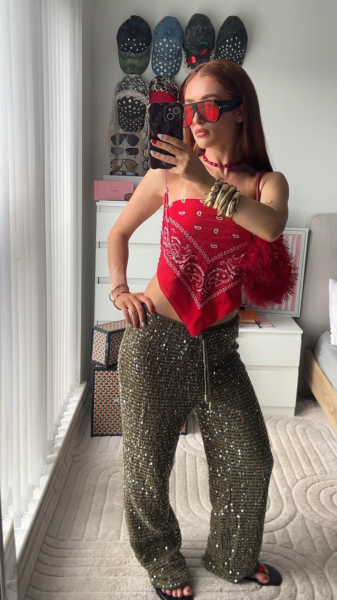 ♥️a bandana 

-OOTD -Sequin -Sequintrousers -Ibiza -Flipflops -Bangles -Red -Summeroutfit

#LTKuk #LTKsummer #LTKpetite