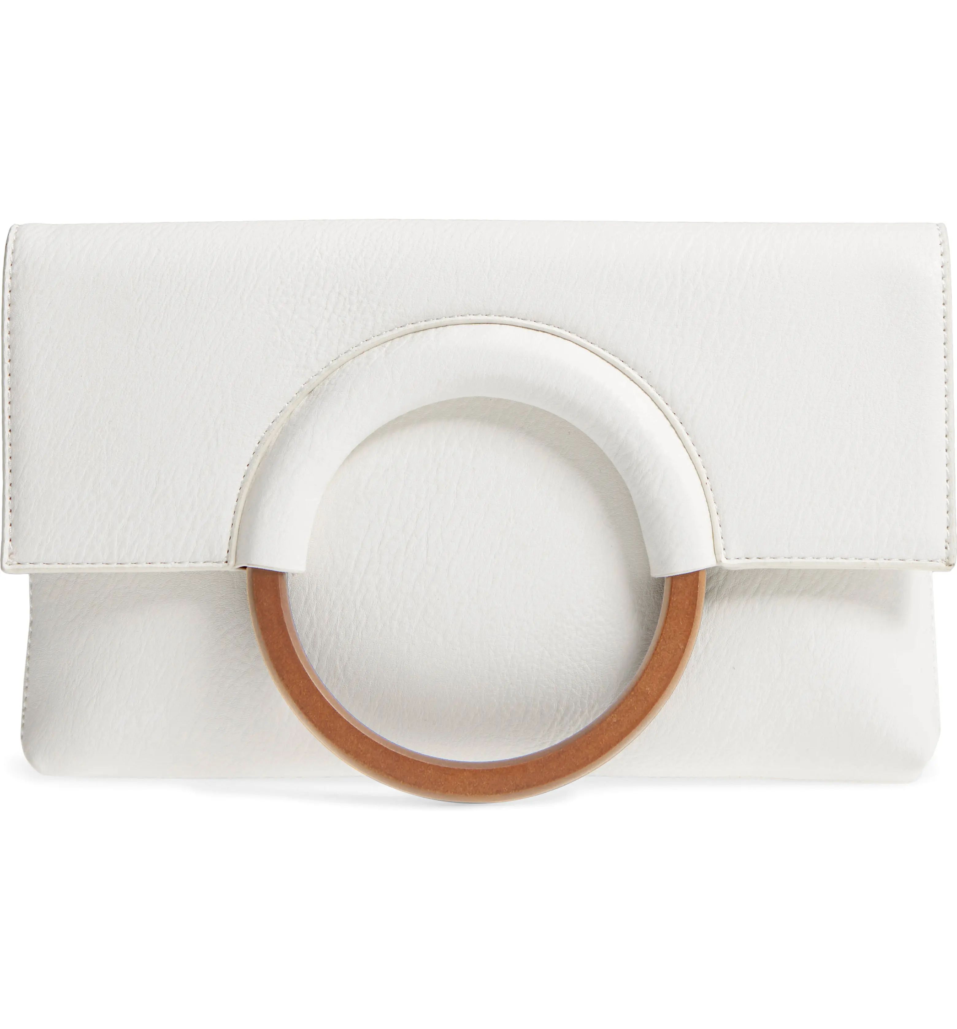 Faux Leather Circle Clutch | Nordstrom