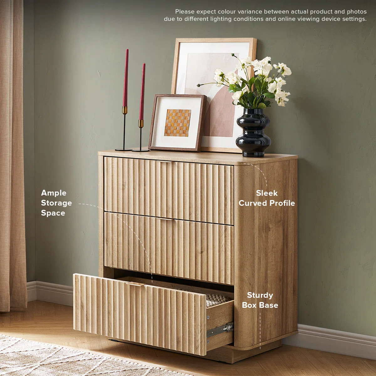 Dorcus 31.5'' W 3 - Drawer Dresser | Wayfair North America