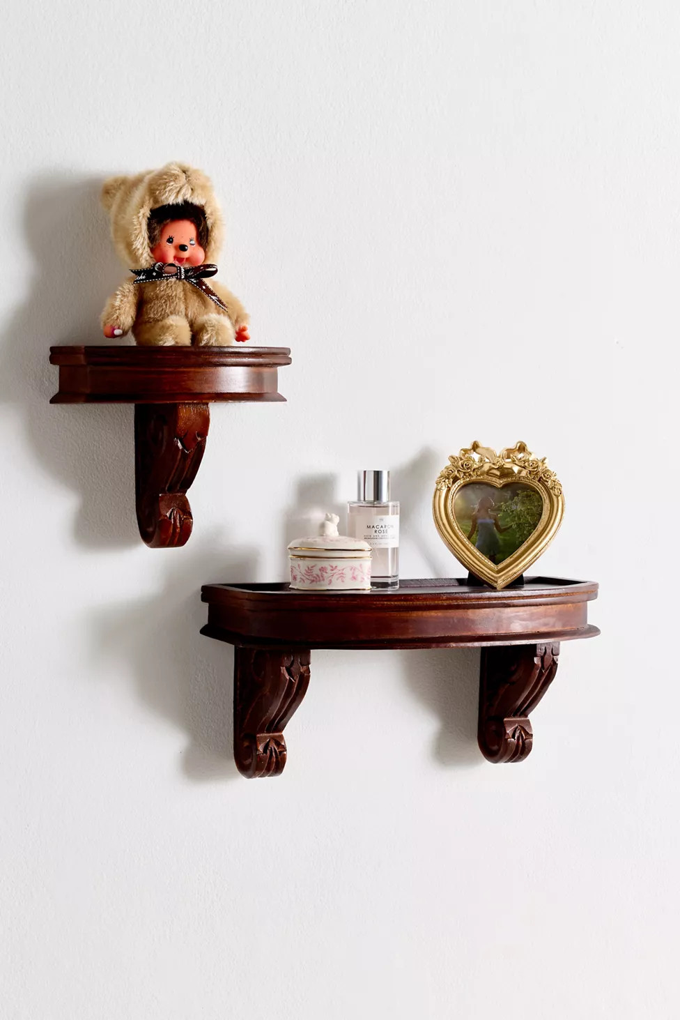 Corinne Carved Mango Wood Wall Shelf | Urban Outfitters (US and RoW)