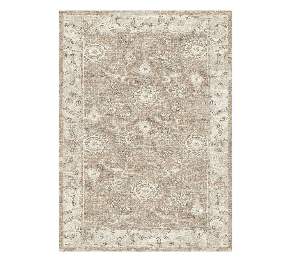 Jema Hand-Tufted Wool Printed Rug, Truffle Multi, 10' x 14' | Pottery Barn (US)