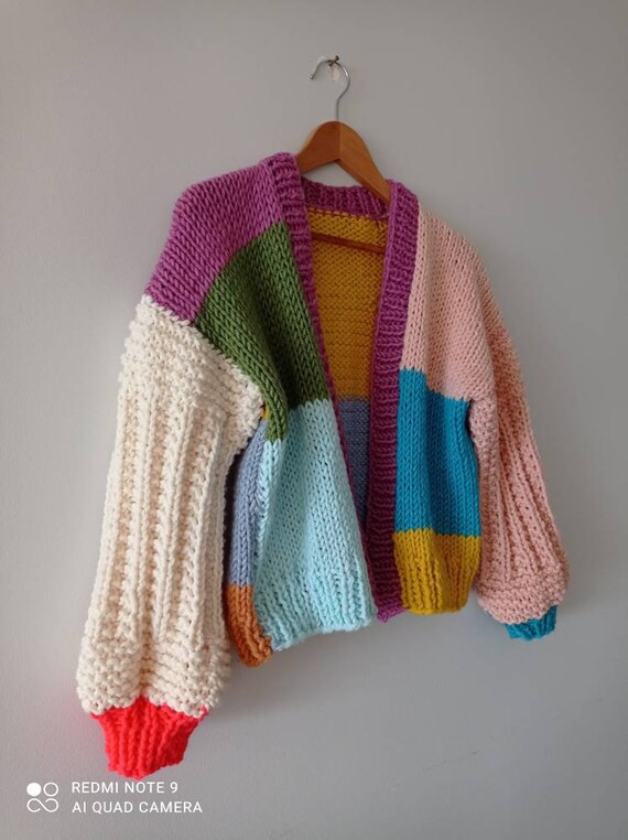 Woman chunky cardigan,Wool chunky knit cardigan, Oversized sweater, Crop cardigan cable knit outf... | Etsy (US)