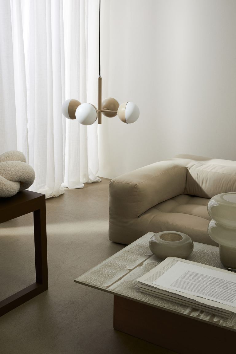 Metal Chandelier - Light khaki green - Home All | H&M US | H&M (US + CA)