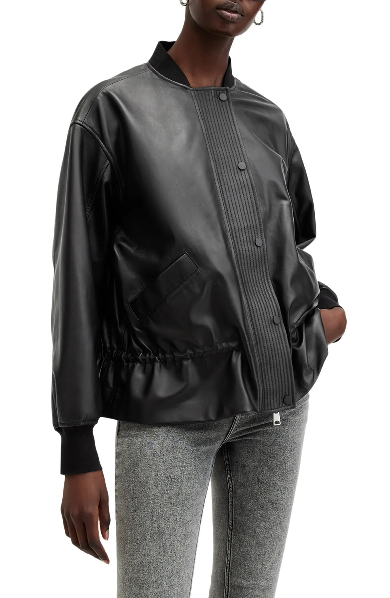 Sofi Leather Bomber Jacket (Women) | Nordstrom | Nordstrom
