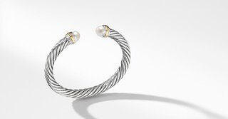 Cable Classic Collection® Bracelet with Pearls and 14K Yellow Gold | David Yurman