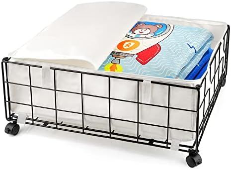 Olpchee Underbed Storage Box with Wheels, Rolling Underbed Storage Containers 15Gallon Large Capa... | Amazon (US)