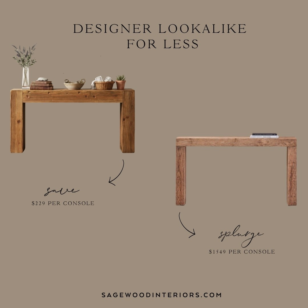 Designer look for less console!

Wood console, reclaimed wood, pottery barn, Wayfair, affordable chair

#LTKHome
