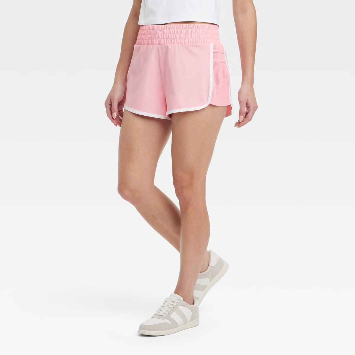 Women's Woven Mid-Rise Piped Dolphin Shorts 2.5" - All In Motion™ Pink M | Target