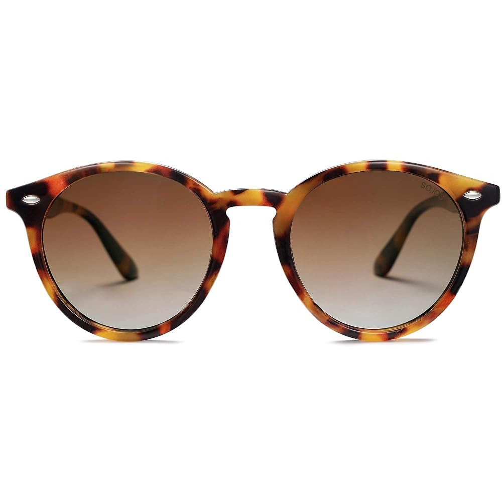 SOJOS Retro Round Polarized Sunglasses for Women Men Classic Vintage Sunnies SJ2069 | Amazon (US)