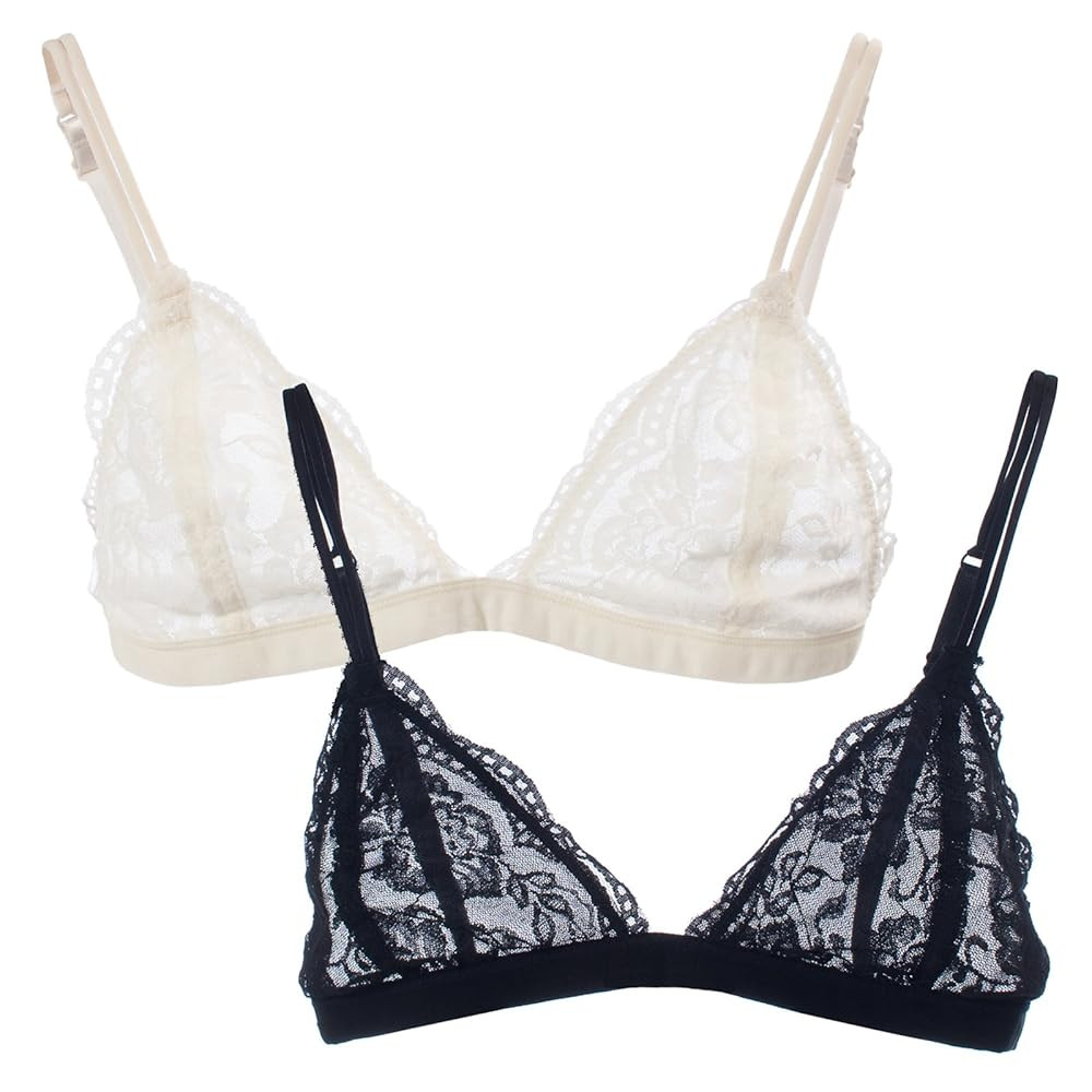 URBAN K Womens Semi Sheer Lace Sexy Bralette | Amazon (US)
