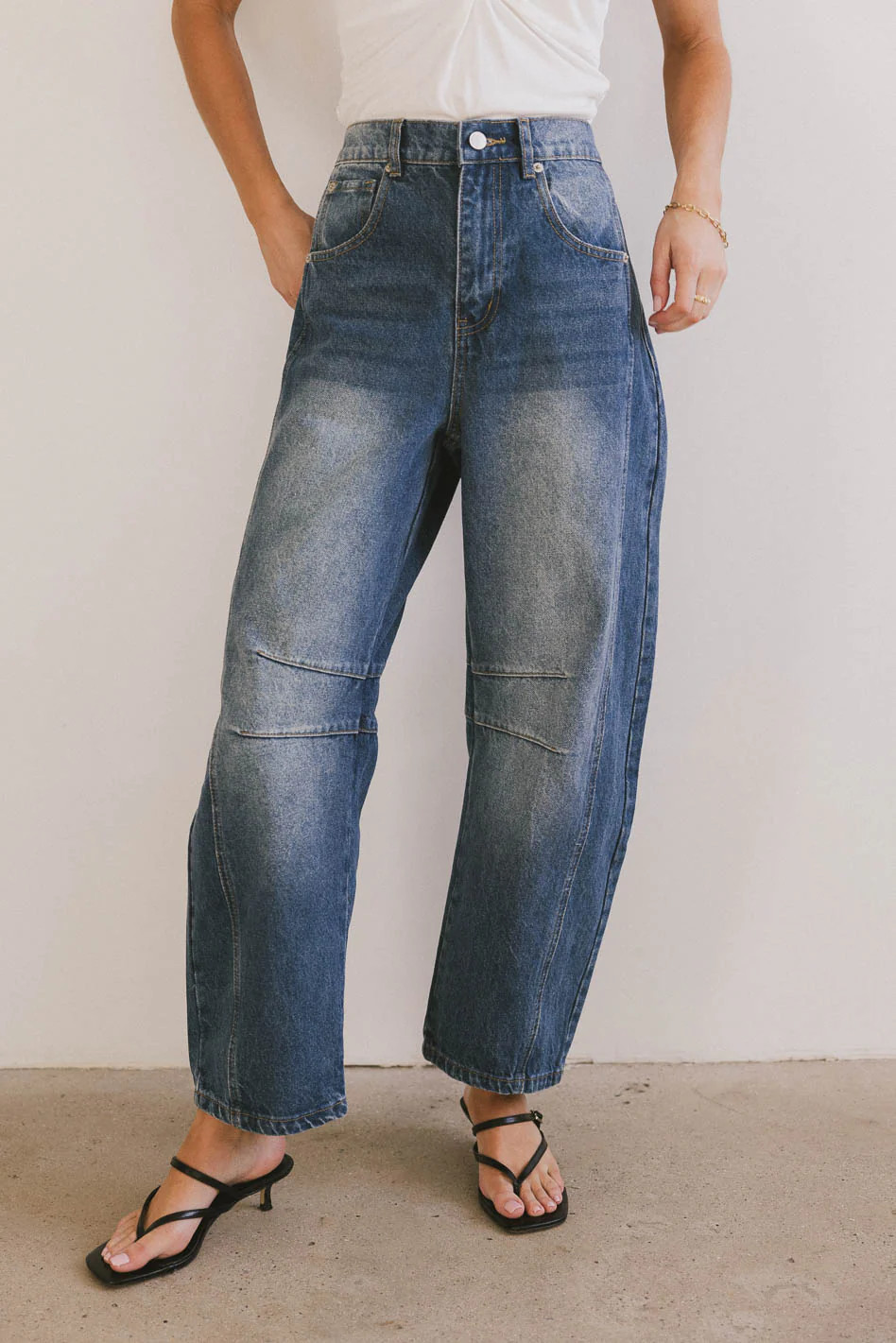 Lisette Barrel Jean in Dark Wash | Böhme US