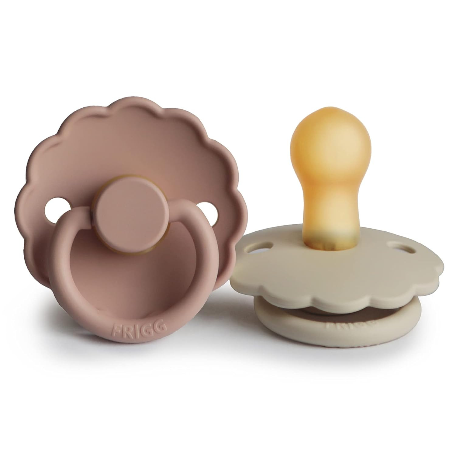 FRIGG Daisy Natural Rubber Baby Pacifier | Made in Denmark | BPA-Free (Blush/Cream, 0-6 Months) 2... | Amazon (US)