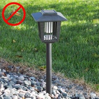 Pure Garden Black Solar Power UV Mosquito and Bug Zapper LED Light - 6 x 6 x 23.5 | Bed Bath & Beyond