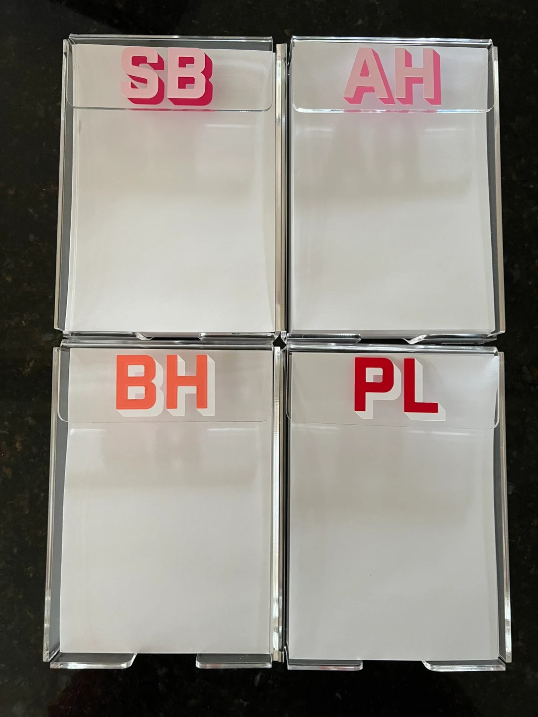 monogrammed notepad holder - personalized notepad  - monogrammed gift - personalized gift idea - ... | Etsy (US)