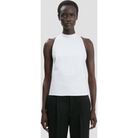 Victoria Beckham Backless Bib Top In White - 10 - Womens | Victoria Beckham US