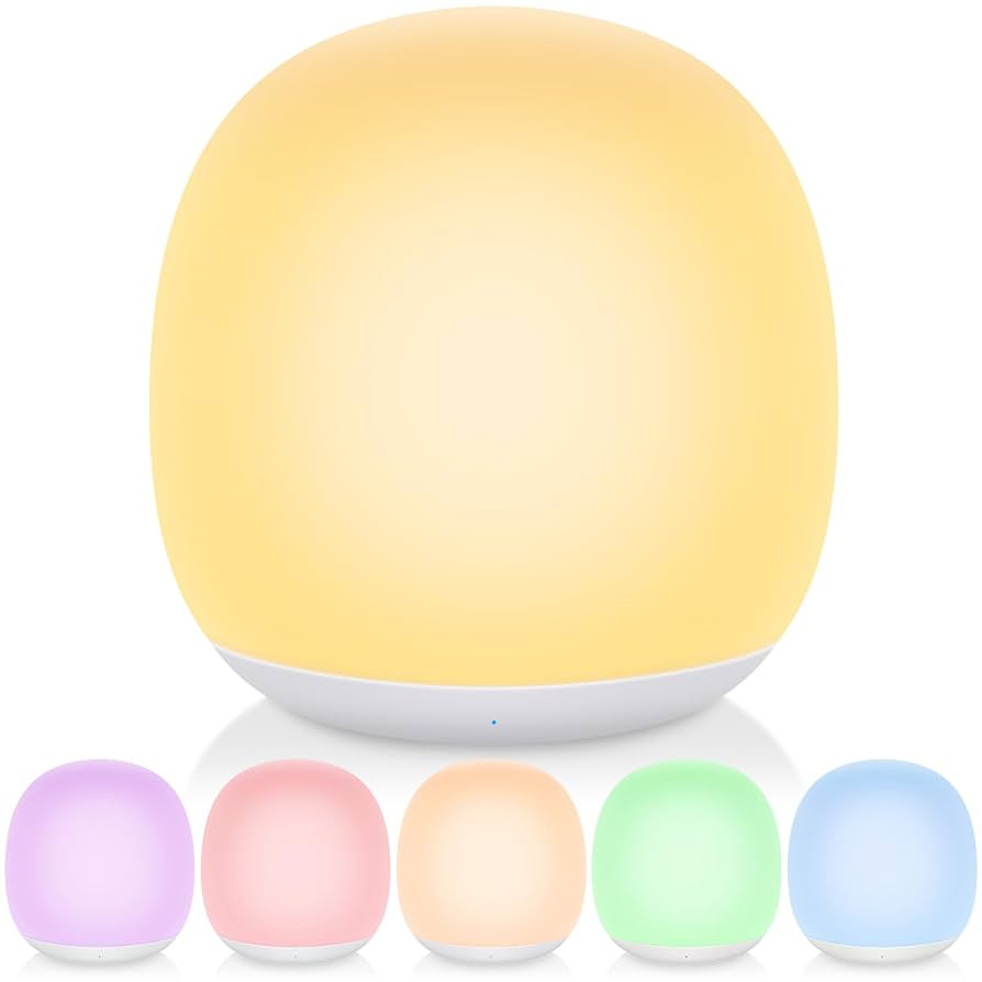 Night Light for Kids, Egg Night Light for Nursery,RGB Color Changing&Dimmable Touch Control Baby ... | Amazon (US)