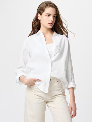Women's Premium Linen Shirt White 2XL UNIQLO US | UNIQLO (US)