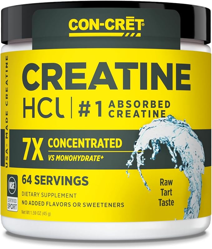 CON-CRET Creatine HCl Powder | Muscle, Cognitive, Cellular Energy Support | No Bloating or Cramps... | Amazon (US)