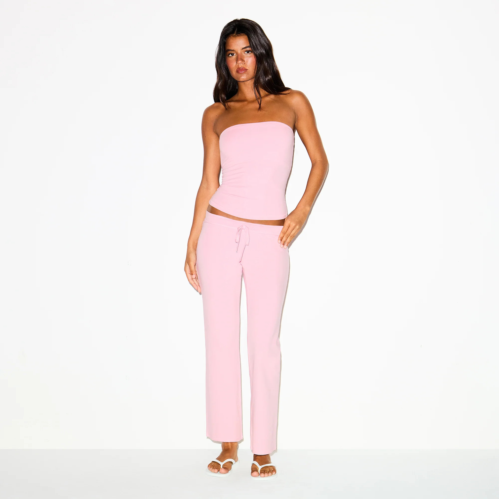 SKIMS Low Rise Crop Pant | Pink | XL | Cotton Jersey | SKIMS (US)