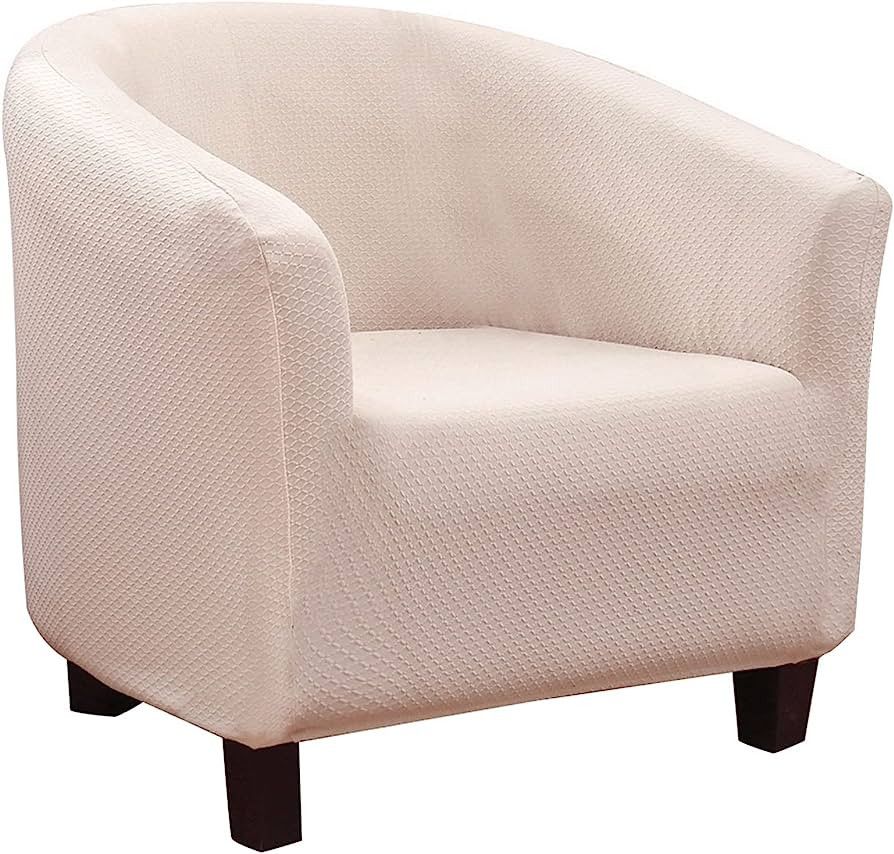 SearchI Club Chair Slipcover Stretch Barrel Chair Covers Jacquard Tub Chair Slipcovers Soft Spand... | Amazon (US)