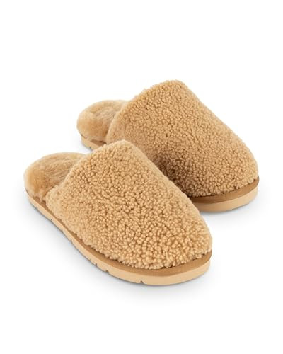 Cozy Earth Puffy Sheep Slippers, Women's Shearling Fur House Slippers | Amazon (US)