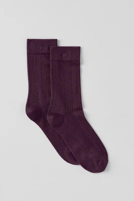 ALO | Cashmere Mesh Socks in Rich Bordeaux, Size: Small | Alo Yoga