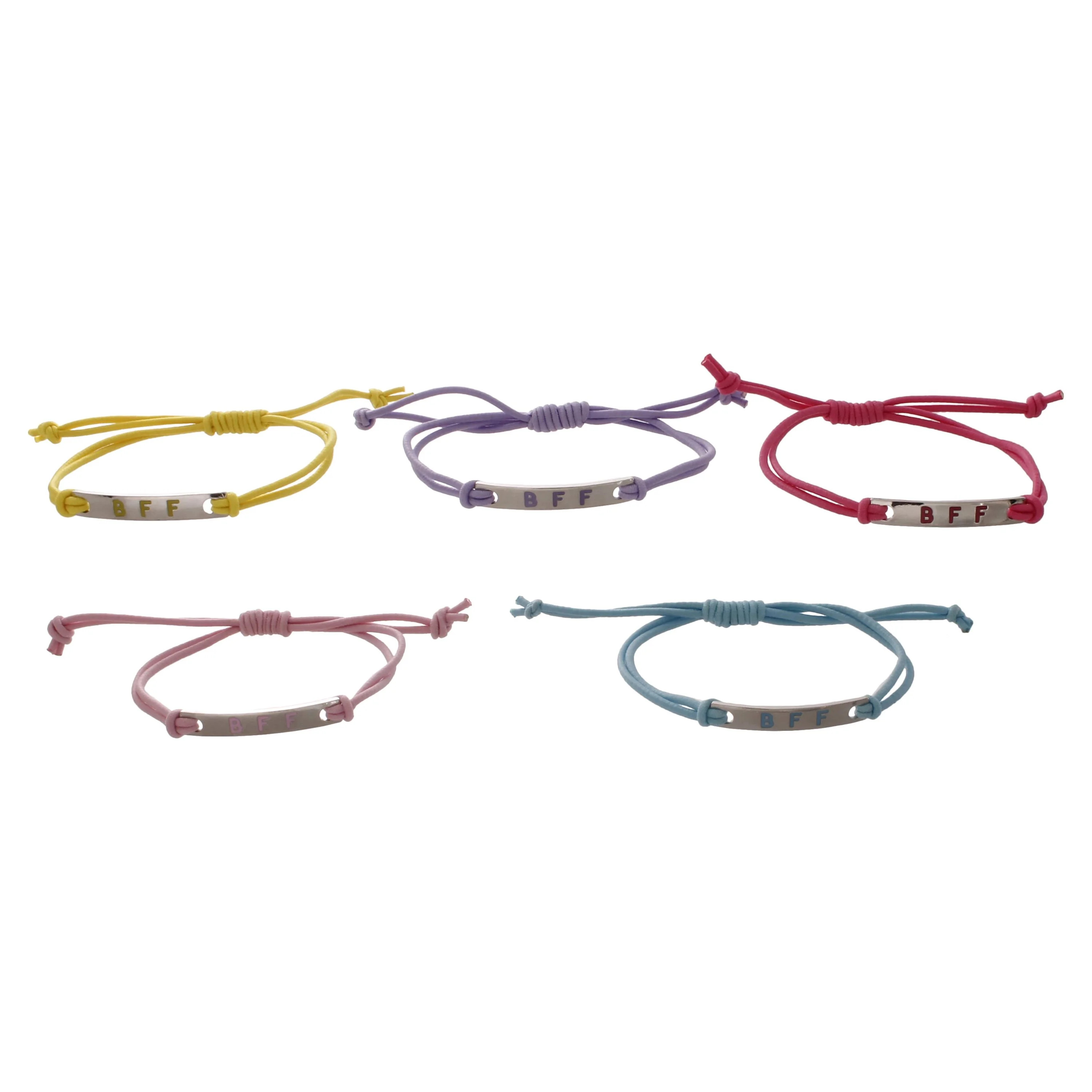 Wonder Nation Girl's "BFF" Multicolored Bracelet Set | Walmart (US)