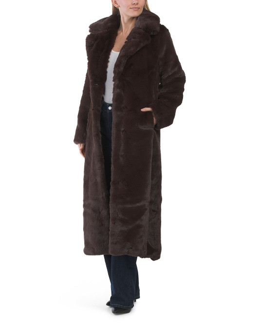 Faux Fur Long Jacket | TJ Maxx