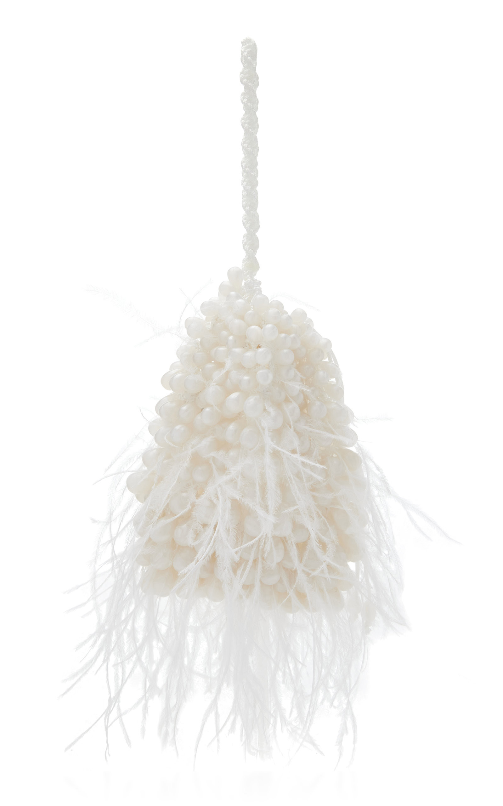 Dory Feather-Trimmed Wristlet Bag | Moda Operandi (Global)