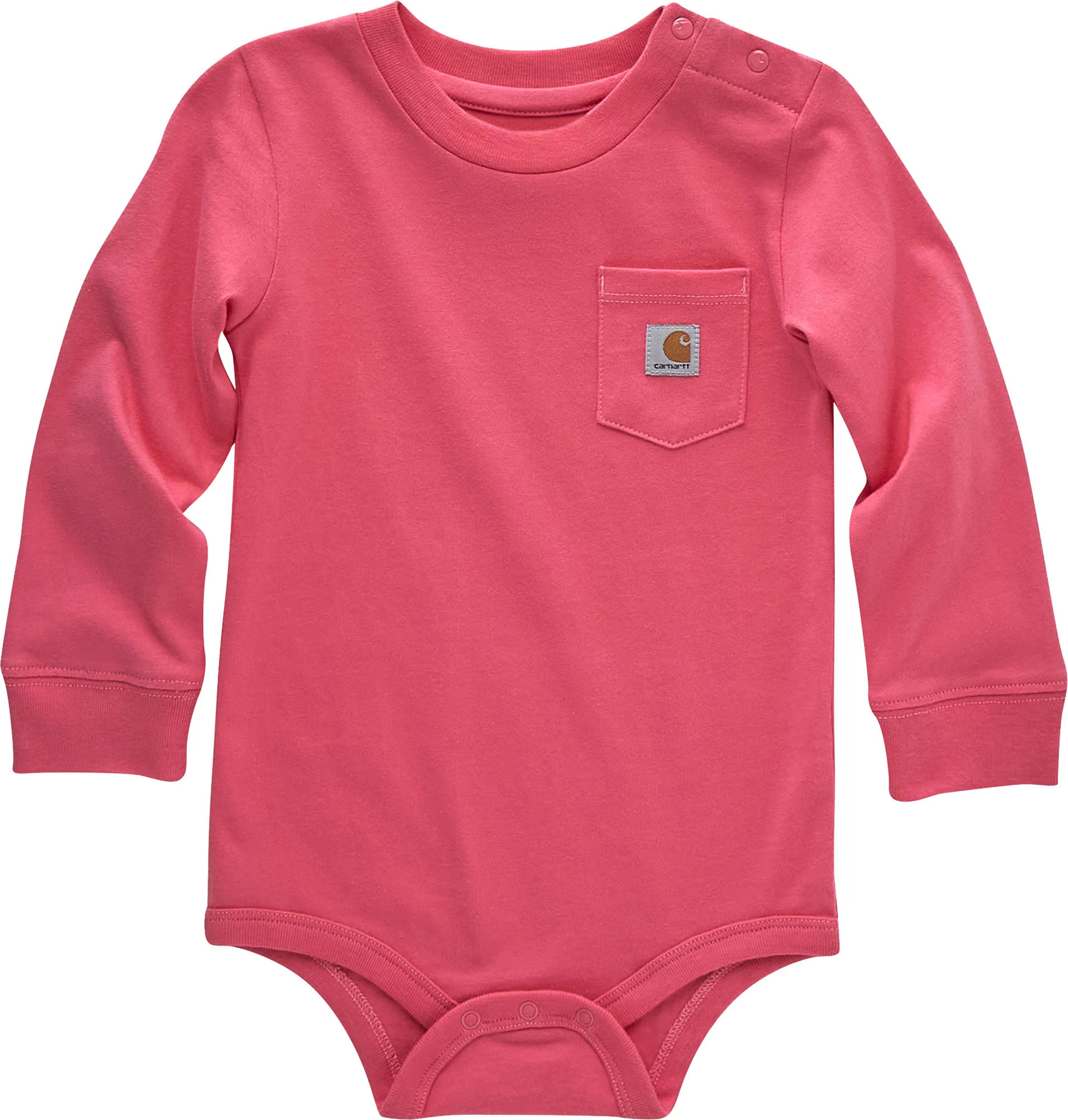 Carhartt Infant Long Sleeve Pocket Bodysuit, Boys', 18M, Pink Lemonade | DICK'S Sporting Goods