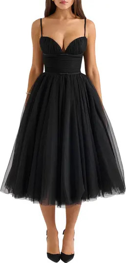 Countess Sleeveless Tulle Midi Dress | Nordstrom