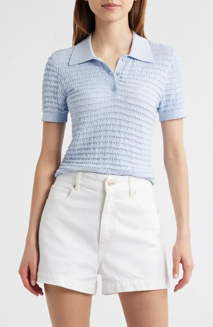 FRAME The Smock Silk & Cotton Polo Sweater | Nordstromrack | Nordstrom Rack