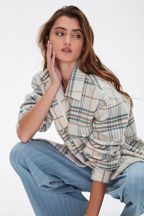 Brushed Plaid Shacket | Forever 21 (US)