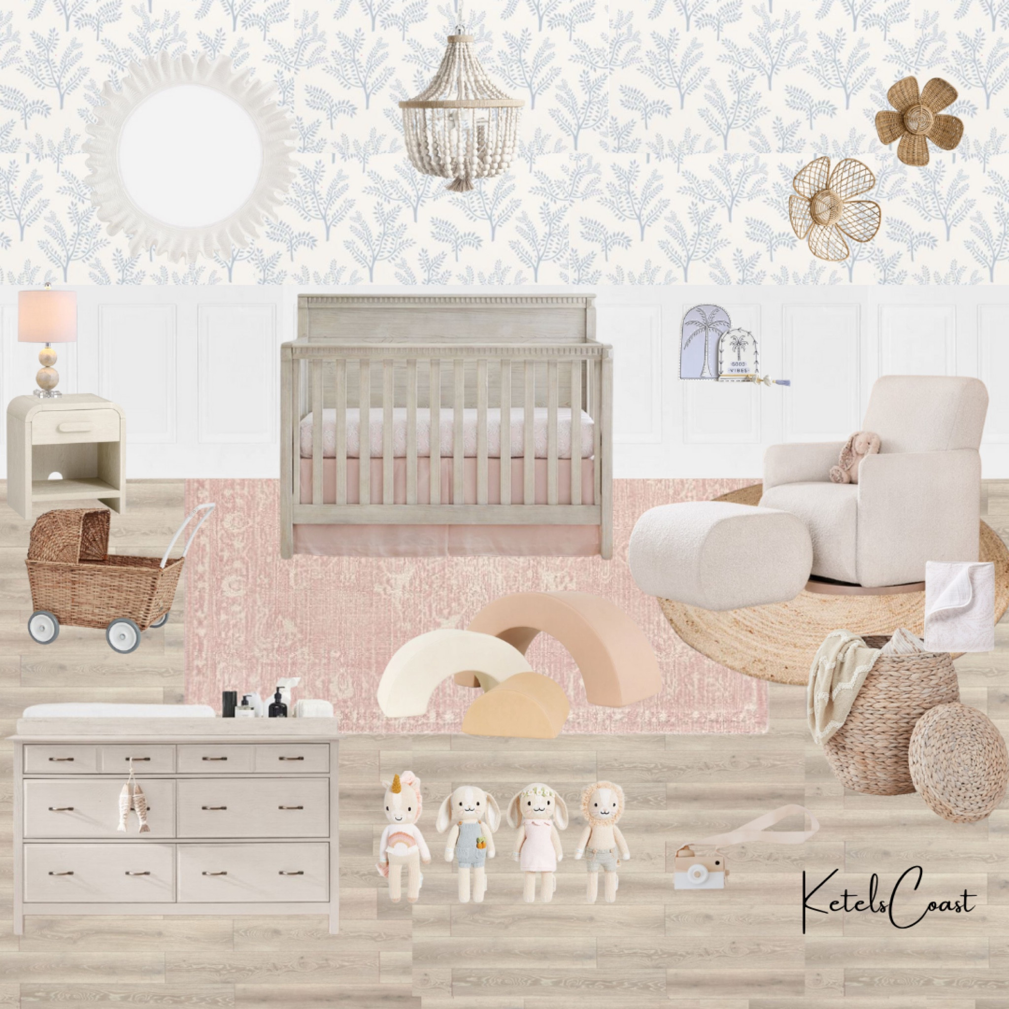 Girls Nursery / baby nursery / crib / boho nursery / coastal nursery / baby rocker / coastal decor / baby toys / baby room decor 

#LTKfamily #LTKhome #LTKbaby