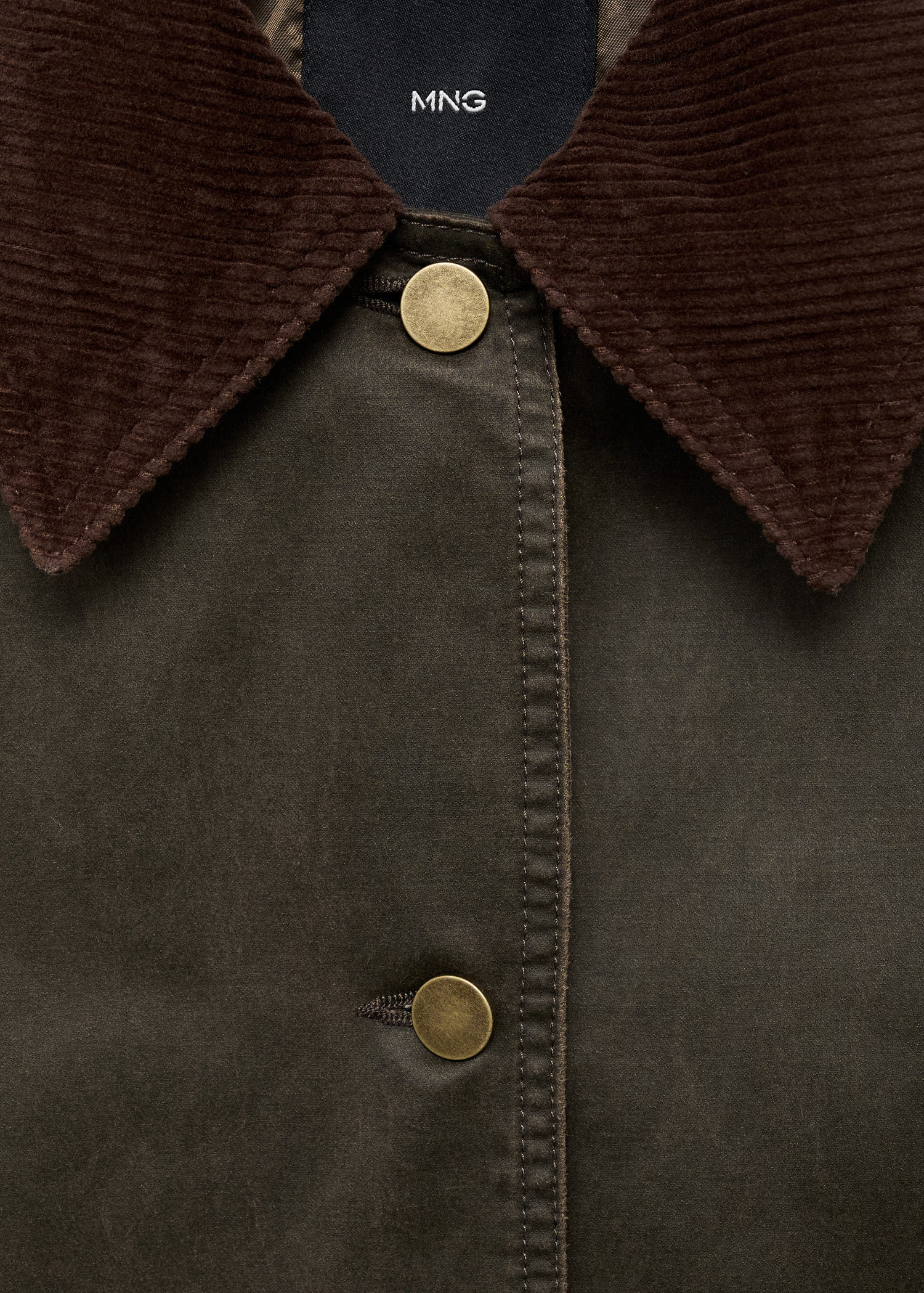 Denim barn jacket with corduroy collar - Women | MANGO USA | Mango (US/MX/AU)