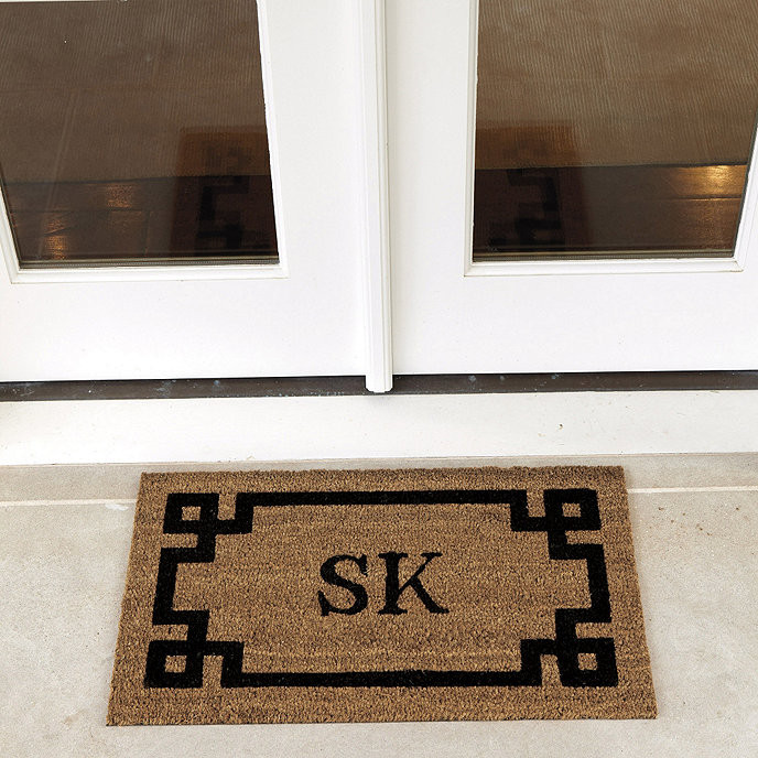 Suzanne Kasler Greek Key Personalized Coir Mat | Ballard Designs, Inc.