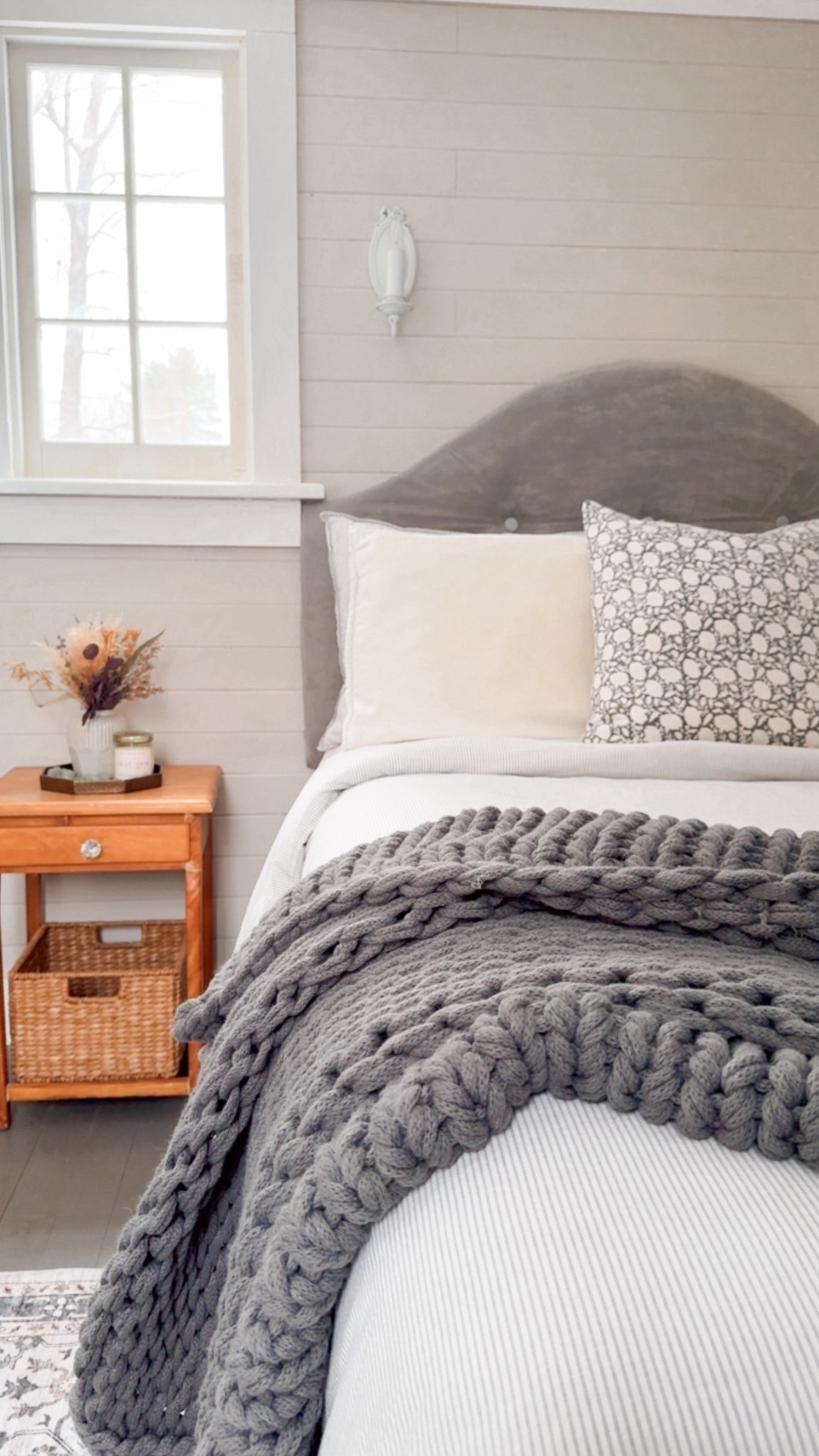 Guest bedroom project details ✨

What started with a leaky ceiling last winter turned into a room renovation with so much charm.

We updated the ceiling and walls with a  neutral paint and added a built-in bookshelf. Love the storage this created and the cozy decor!

Recently found some vintage sconces that add to the cozy cottage charm of our guest room. 🤍

#LTKHome