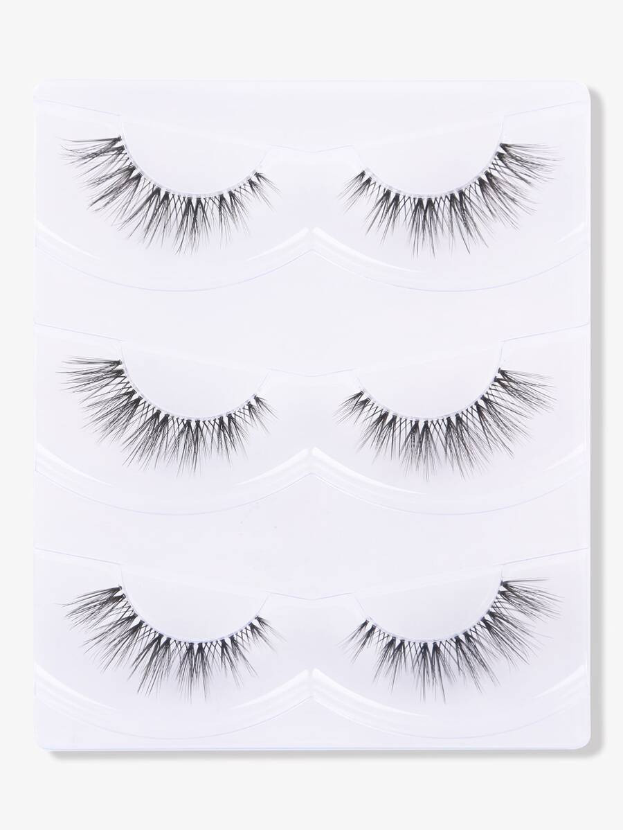 HomeBeauty & Personal CareBeauty ToolsEyelashesFalse Eyelashes3pairs Cat Eye False Eyelashes | SHEIN