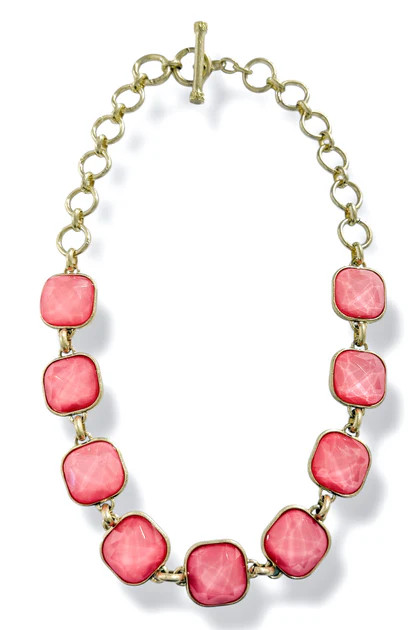 Ella Pink Stone Linked Necklace | The Willow Tree