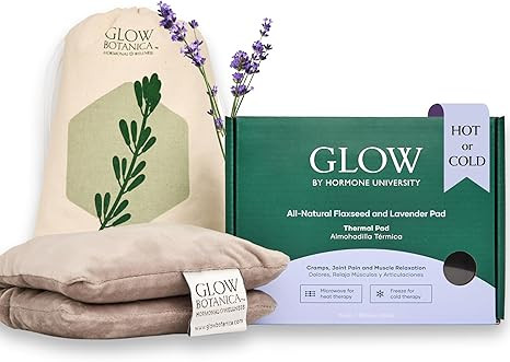 Glow Heating Pad with Flaxseed & Lavender for Hot & Cold Therapy, Microwavable Heat Pad for Back,... | Amazon (US)