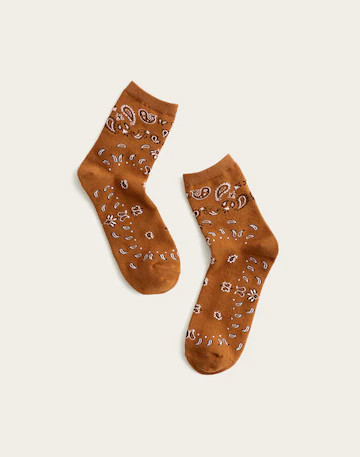 Bandana-Print Ankle Socks | Madewell