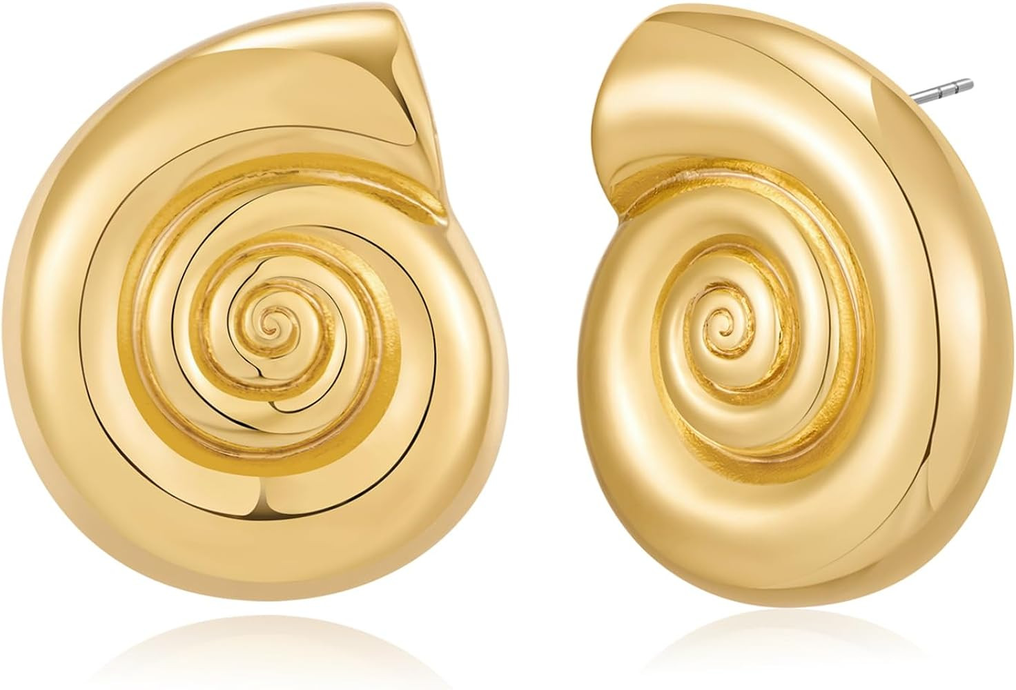 Sea Shell Earrings For Women Conch Earring Gold Shell Earrings Beach Ocean Studs Summer Fashion E... | Amazon (US)