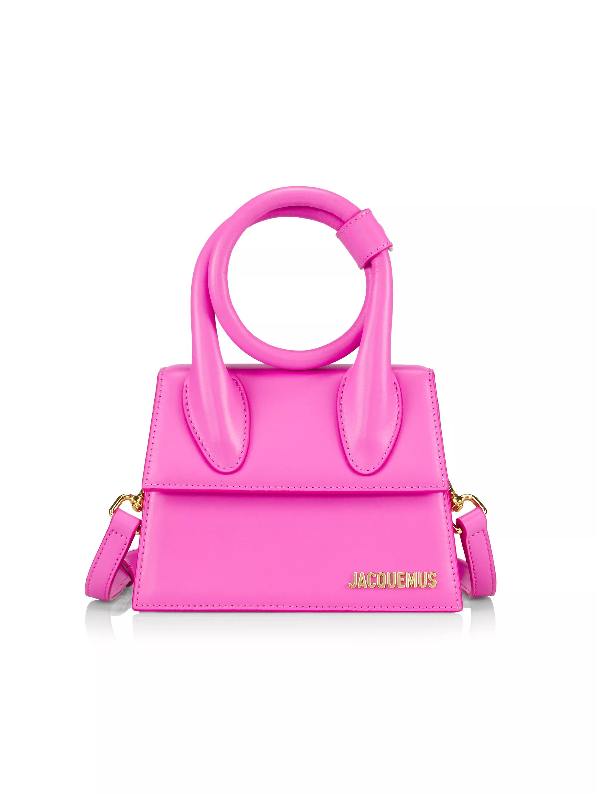Le Chiquito Noeud Leather Top-Handle Bag | Saks Fifth Avenue