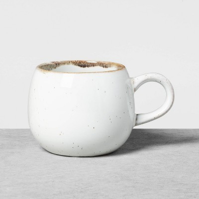 10oz Stoneware Reactive Glaze Round Mug Cream - Hearth & Hand™ with Magnolia: Dishwasher-Safe, Microwave-Safe | Target