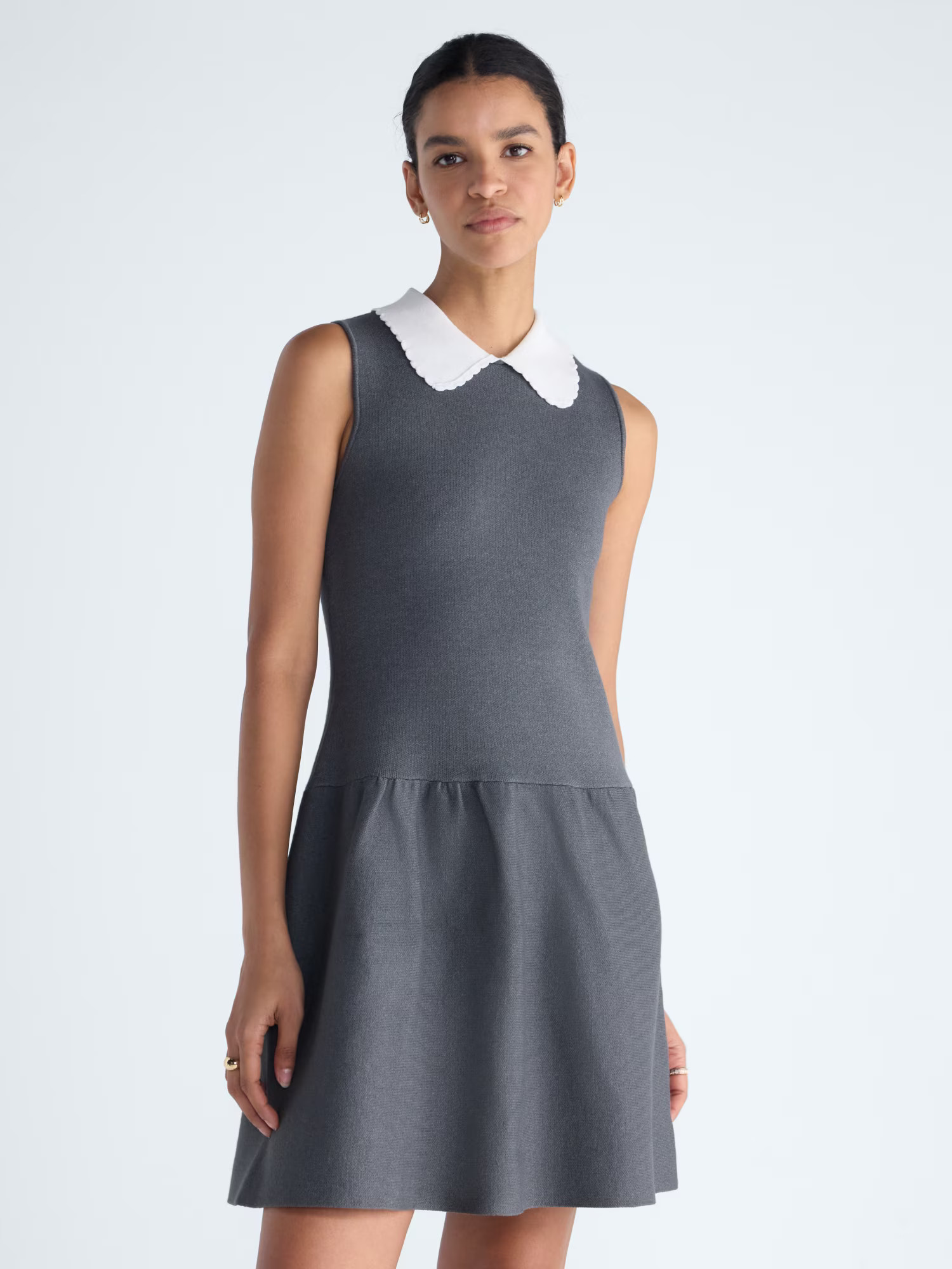 Free Assembly Women's and Women's Plus Ruffle Collar Mini Dress, Sizes XS-4X - Walmart.com | Walmart (US)
