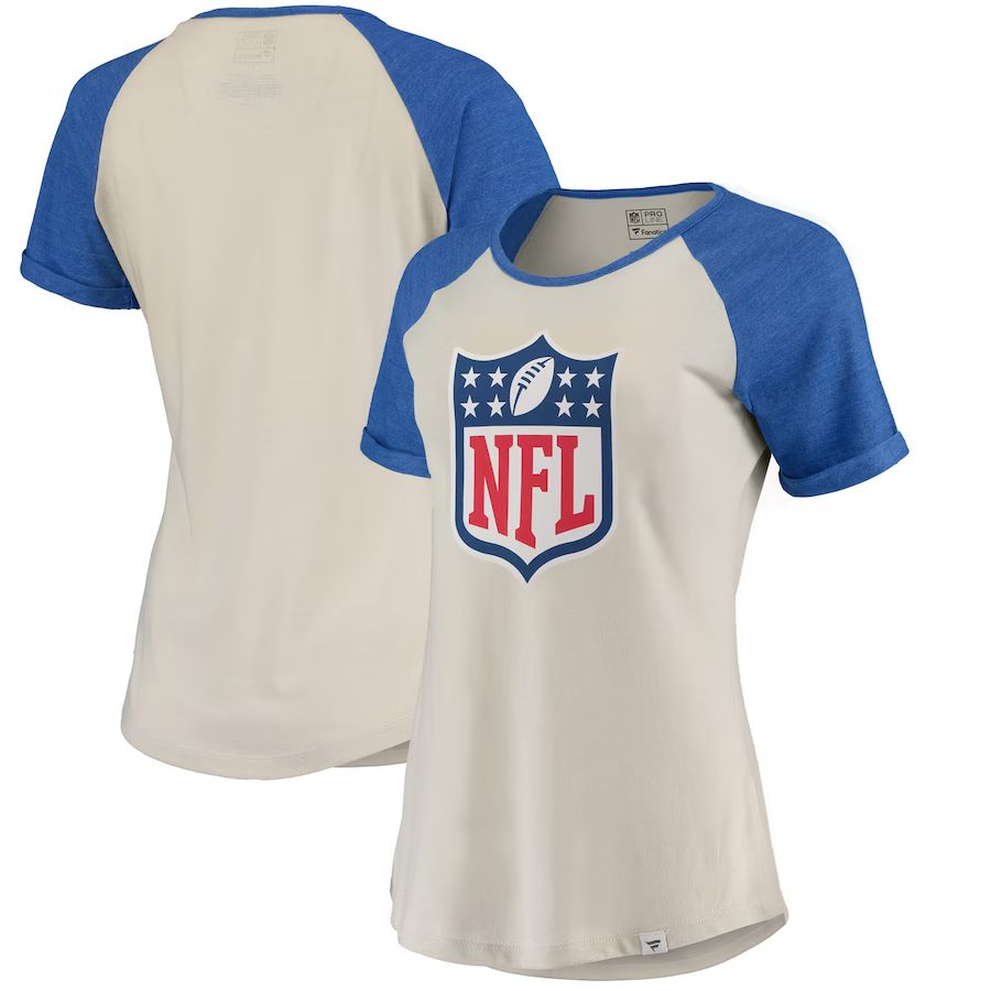 Women's NFL Fanatics Branded Cream True Classics Short Sleeve T-Shirt | NFL Shop