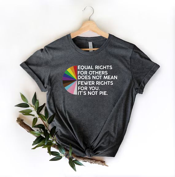 Equal rights for others does not mean fewer rights for you shirt, it not pie shirt, LGBT Rainbow,... | Etsy (US)